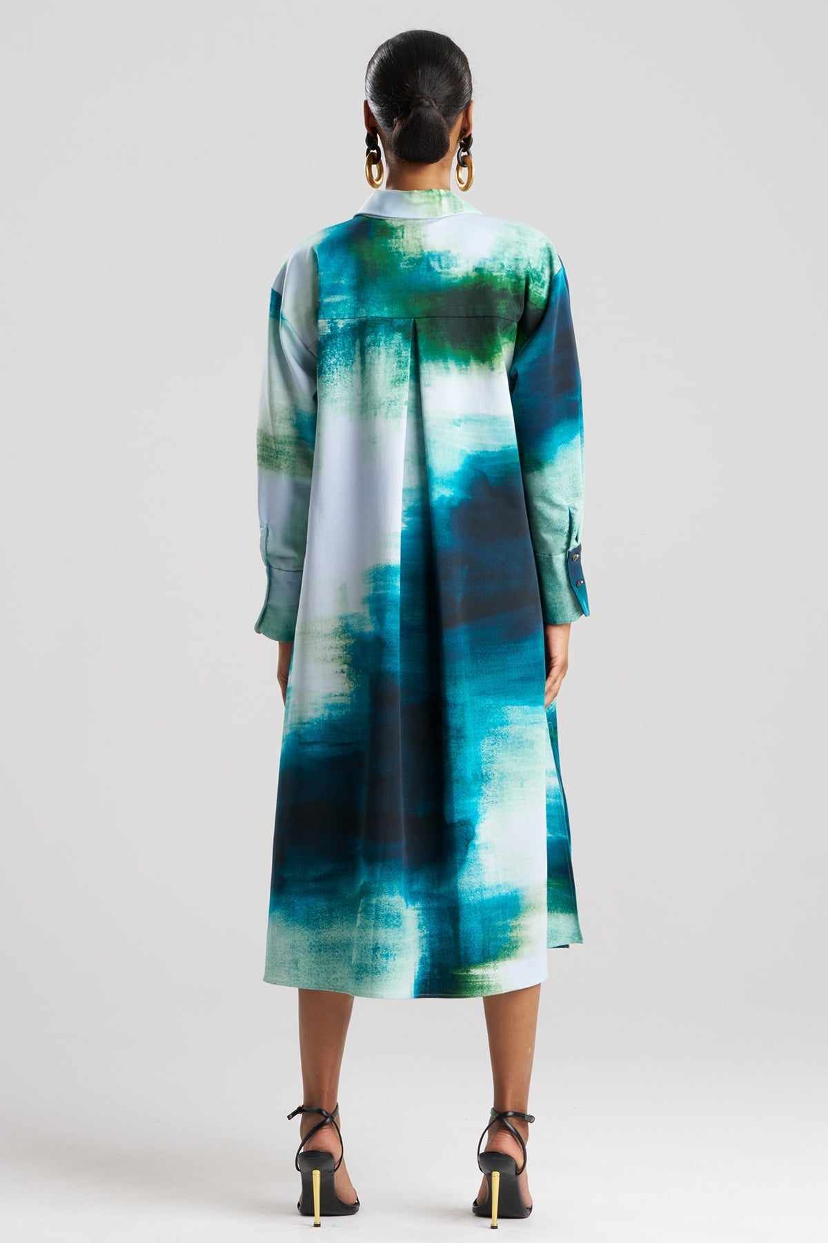 NATORI Hisui Cotton Chino Oversized Shirtdress