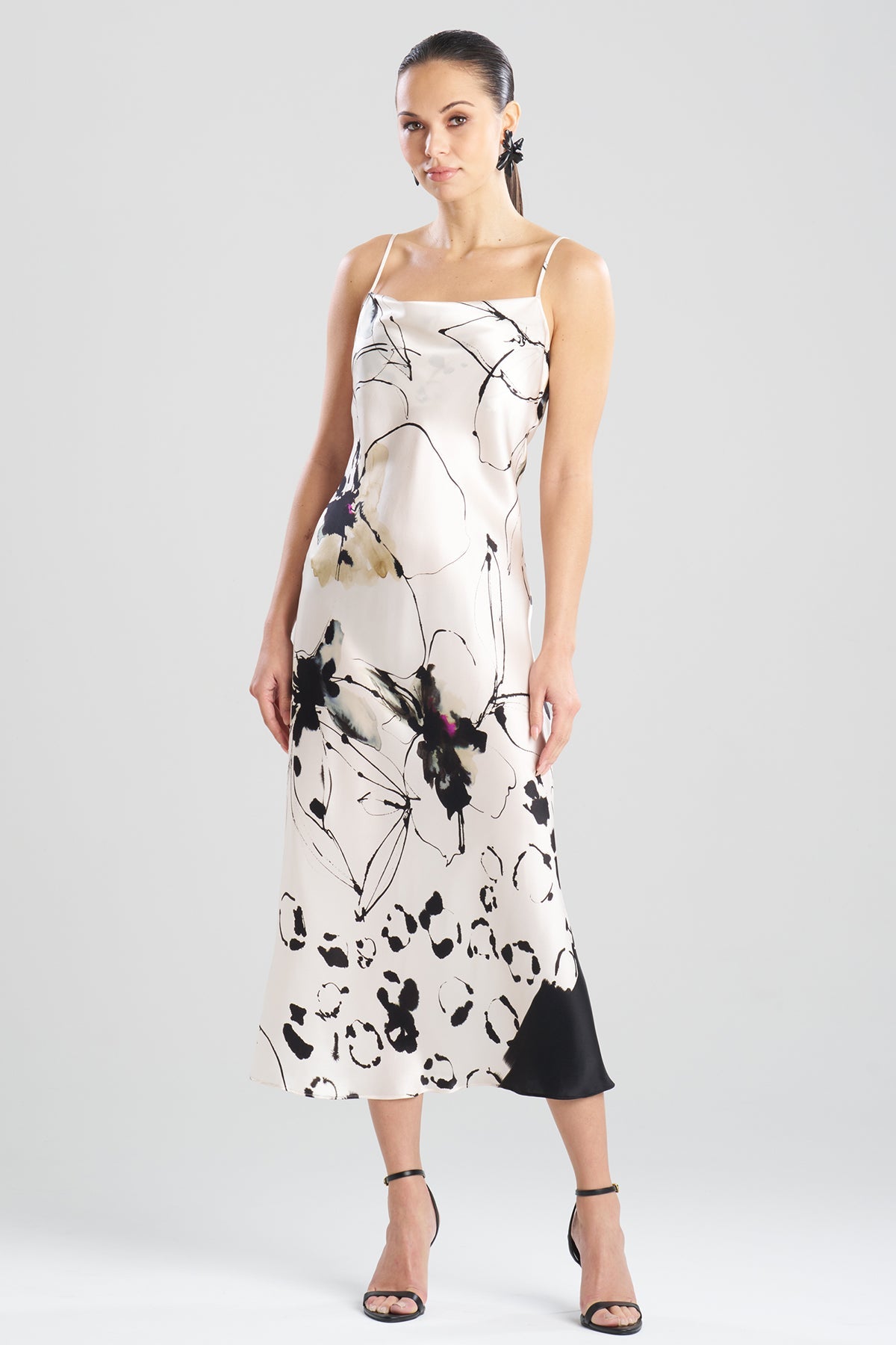 NATORI Yumi Silk Slip Dress