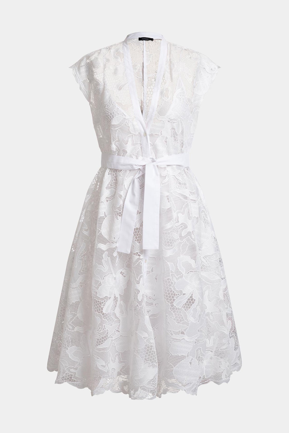 NATORI Nishi Lace Tie Front Dress