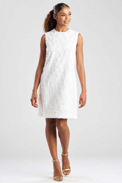 NATORI Woven Fil Coupe Jacquard Shift Dress