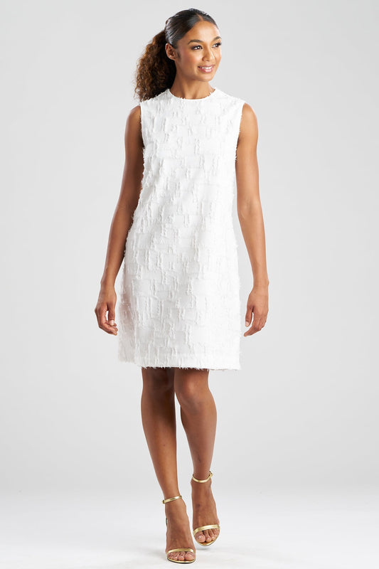 NATORI Woven Fil Coupe Jacquard Shift Dress