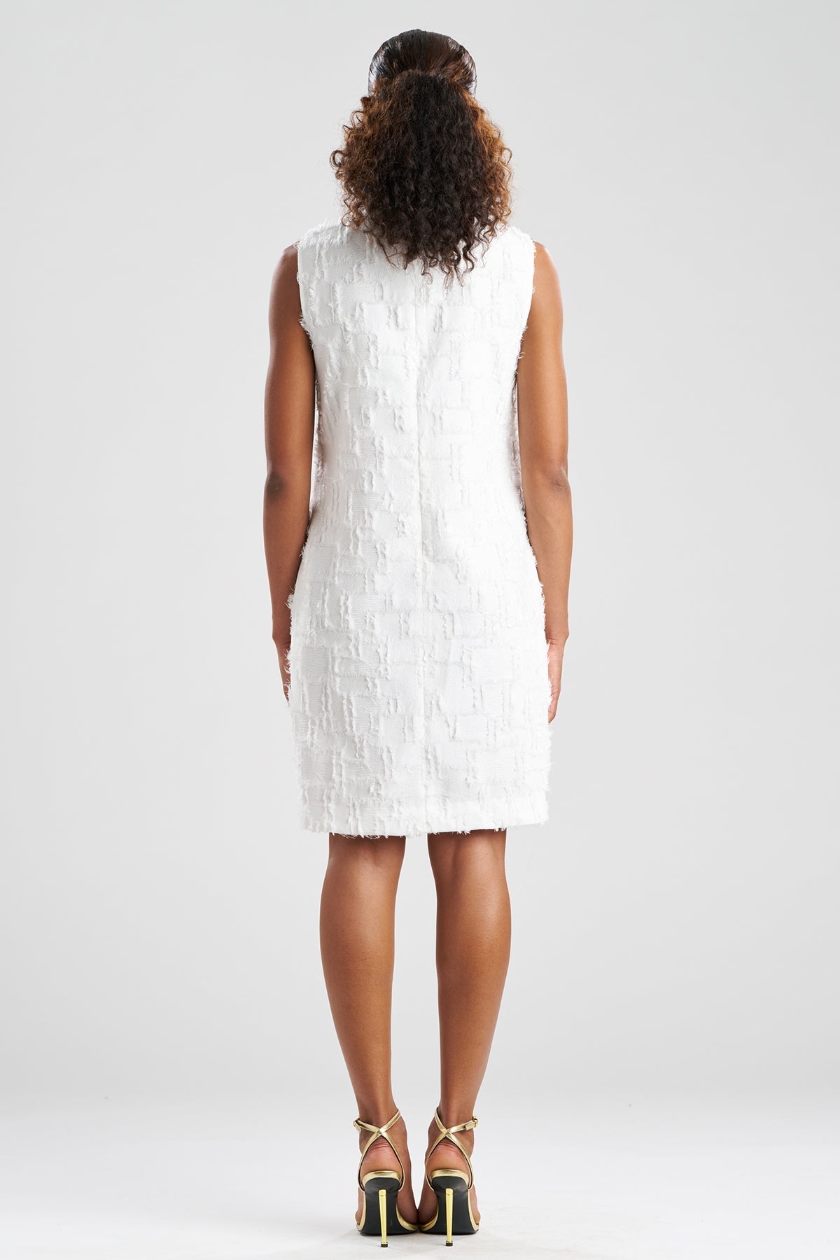 NATORI Woven Fil Coupe Jacquard Shift Dress