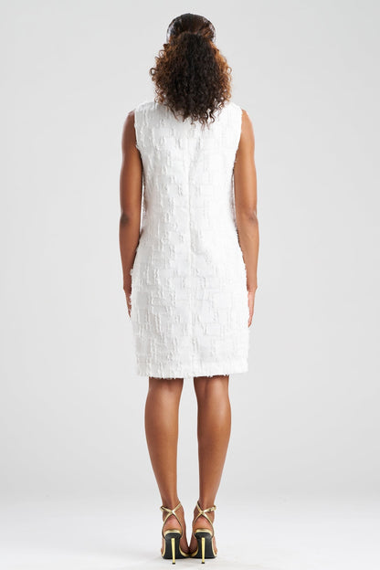 NATORI Woven Fil Coupe Jacquard Shift Dress