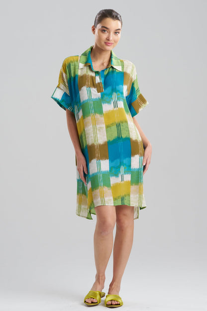 NATORI Sunset Crinkle Dolman Shirtdress