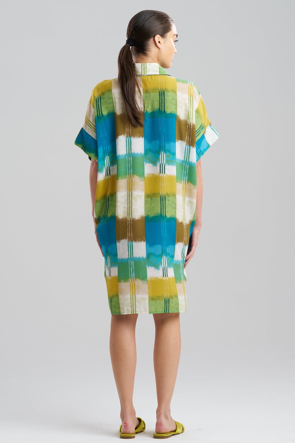 NATORI Sunset Crinkle Dolman Shirtdress