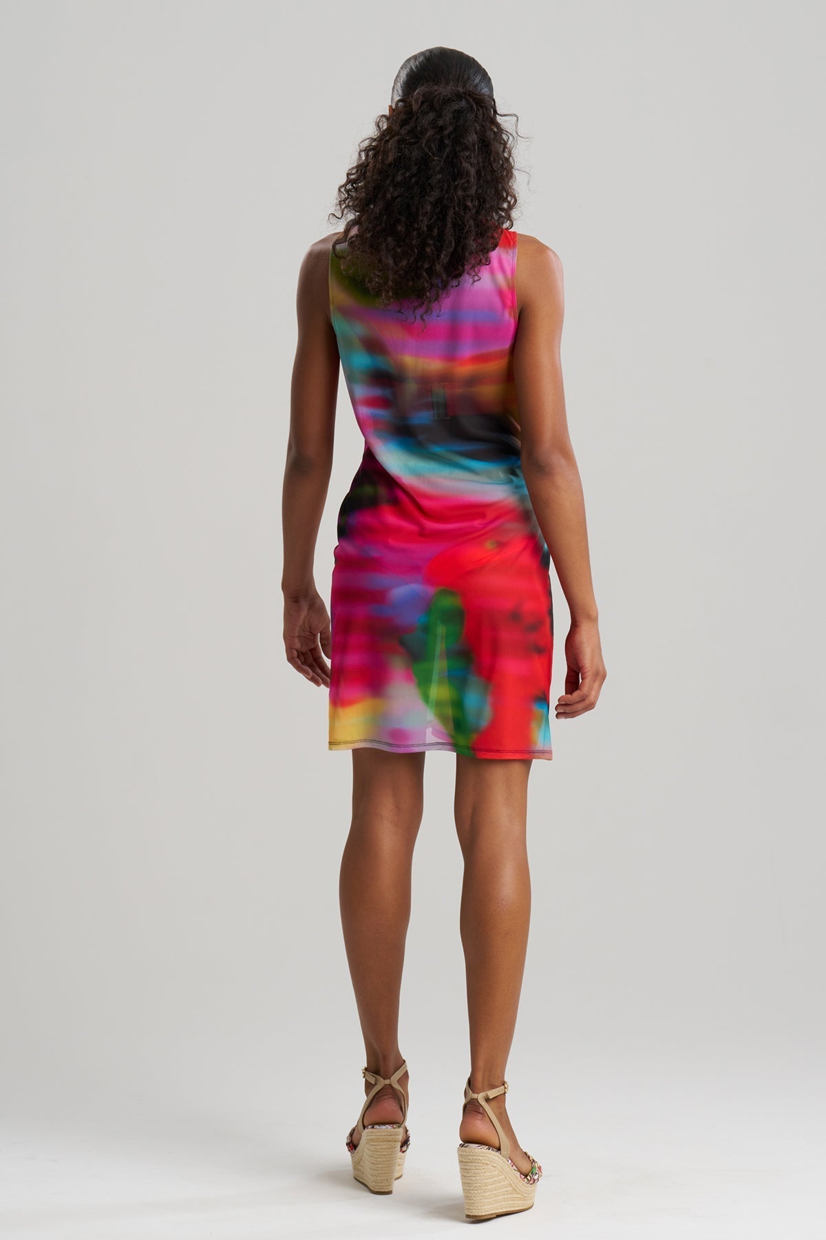 NATORI Buy Floral Mirage Printed Mesh Mini Dress online
