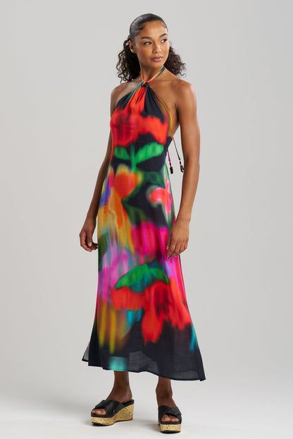 NATORI Buy Floral Mirage Printed Rayon Halter Dress online