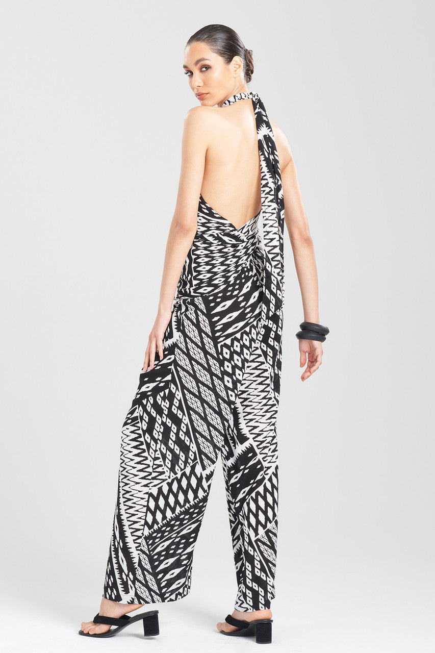NATORI Buy Chibana Getaway Halter Top in Black White Combo Online