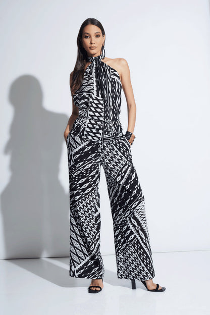 NATORI Buy Chibana Getaway Halter Top in Black White Combo Online