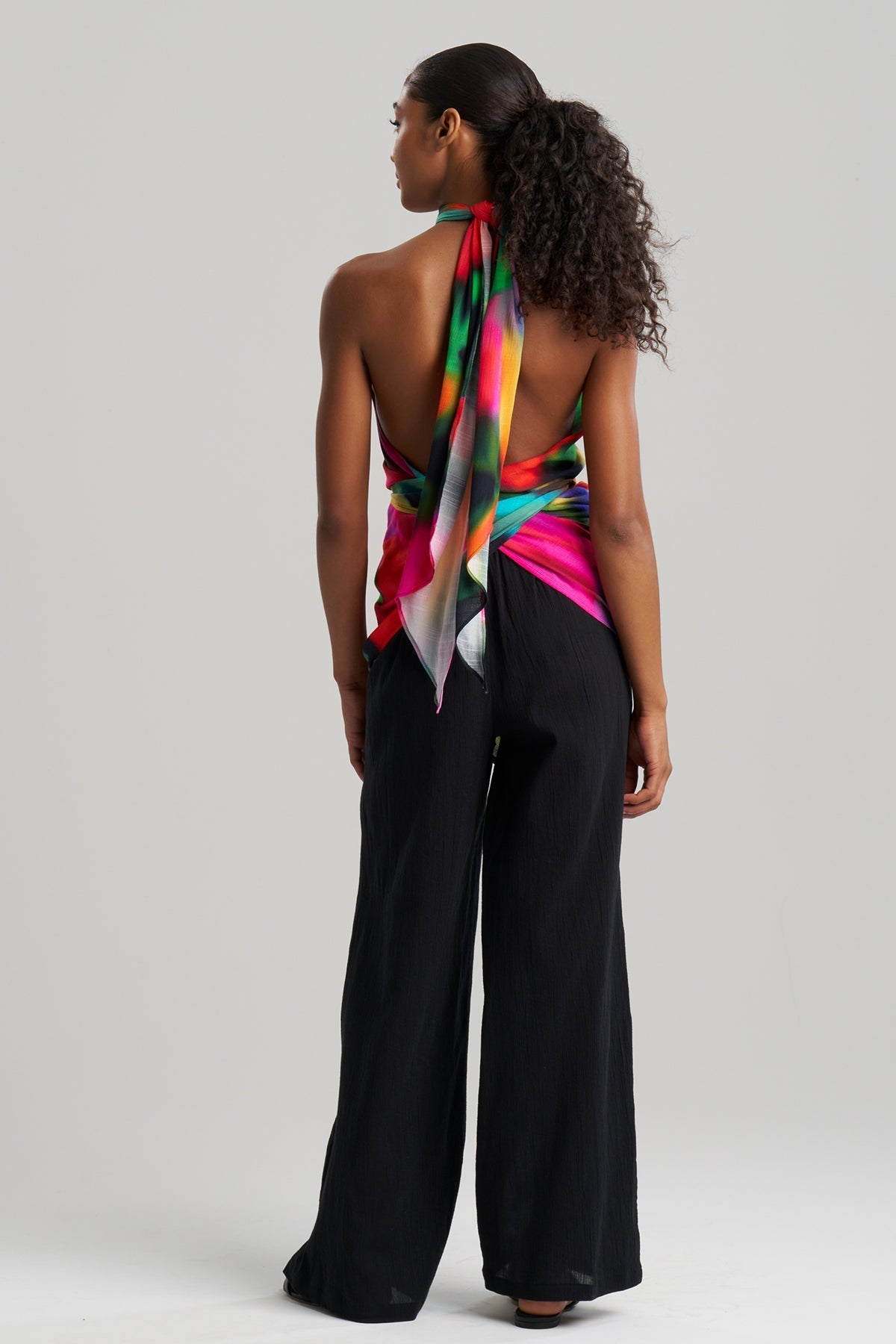 NATORI Buy Floral Mirage Printed Rayon Scarf Top online