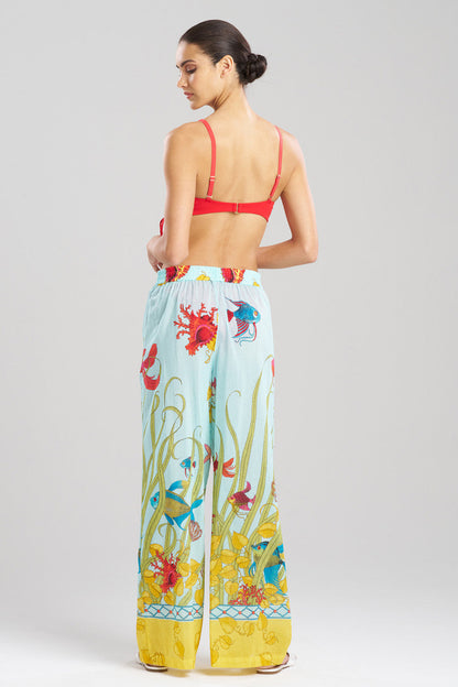 NATORI Buy Aquatic Sheer Pants in Light Blue Multi Online