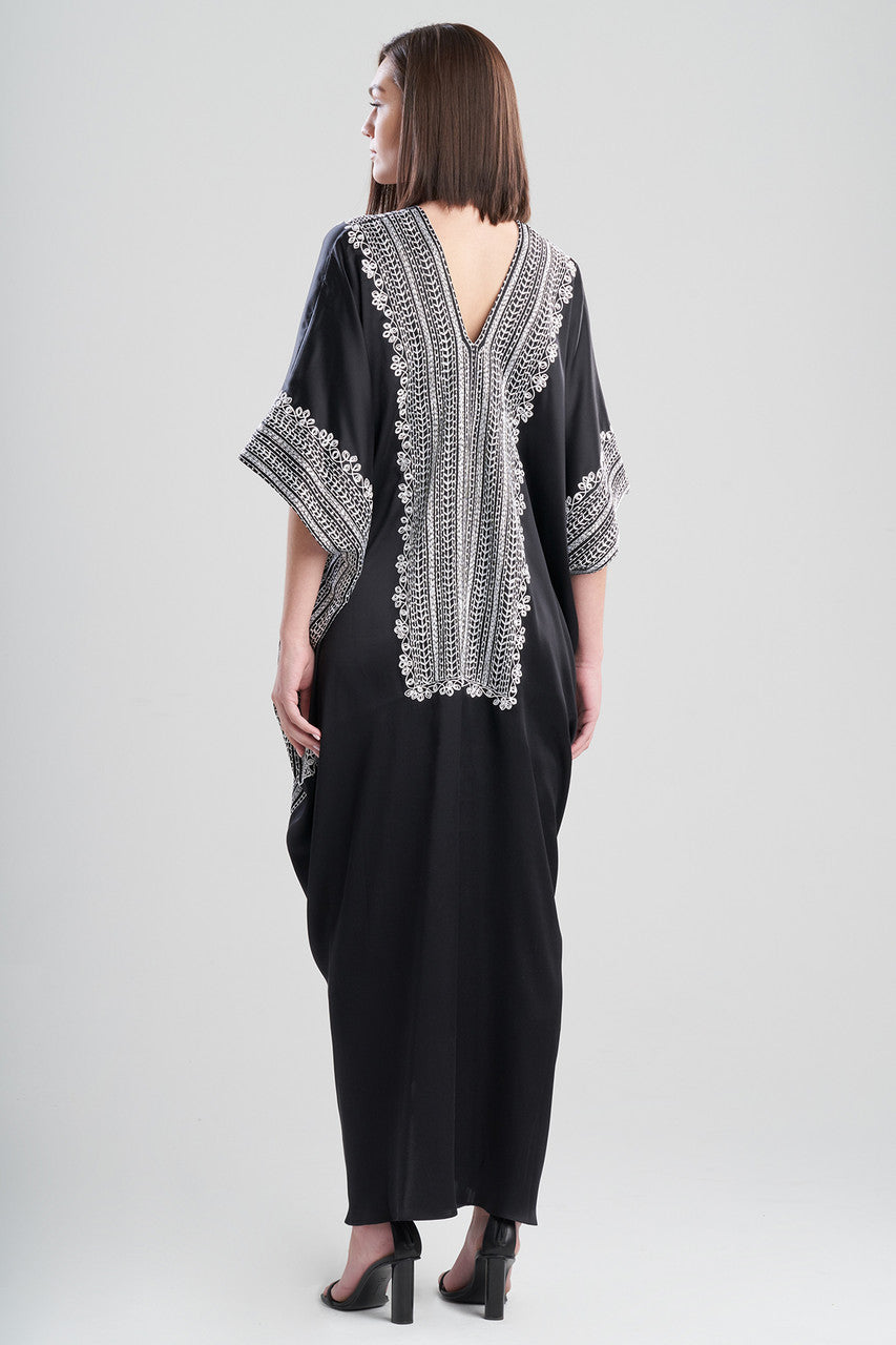NATORI Buy Couture Zehra Caftan in Black/White Online