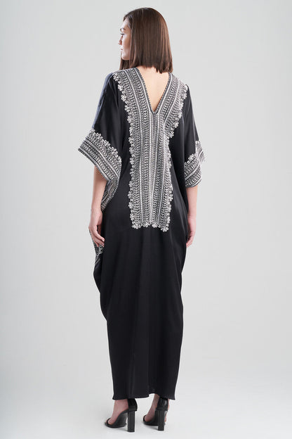 NATORI Buy Couture Zehra Caftan in Black/White Online