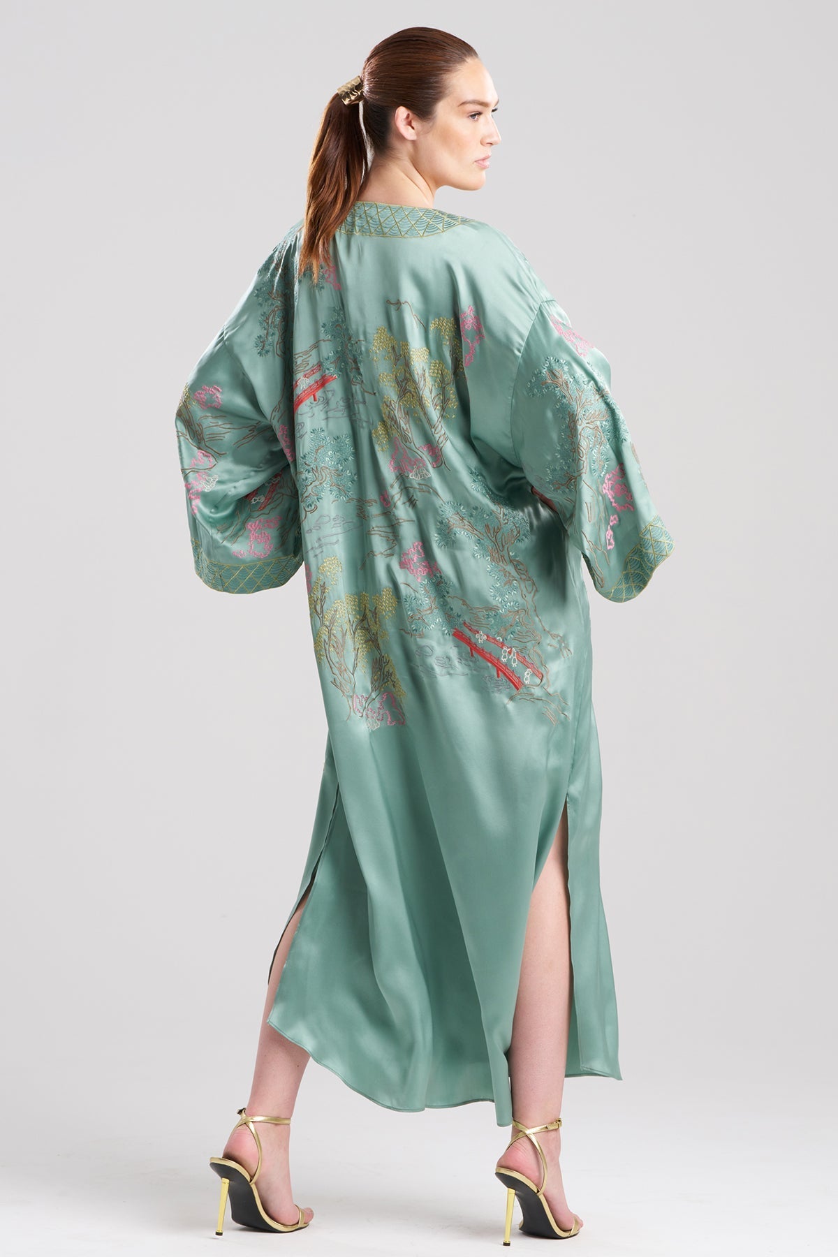 NATORI Couture Nara Embellished Silk Caftan