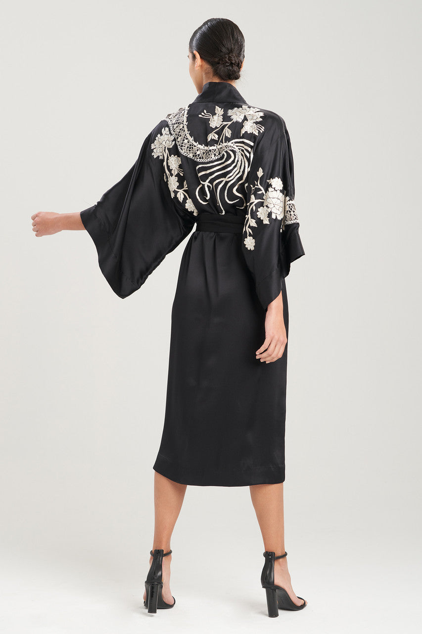 NATORI Buy Couture Hanaka Dragon Embellished Robe in Black Online
