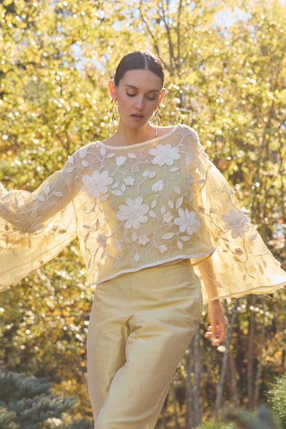 NATORI Couture Piña Embellished Top