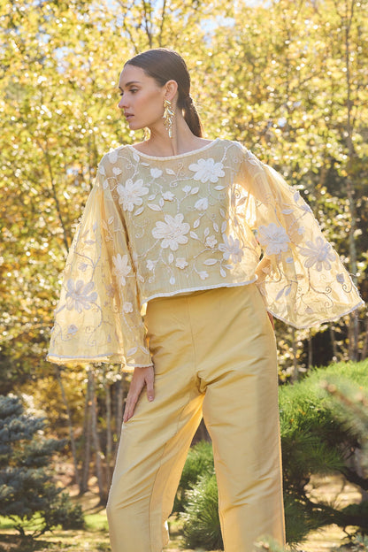 NATORI Couture Piña Embellished Top