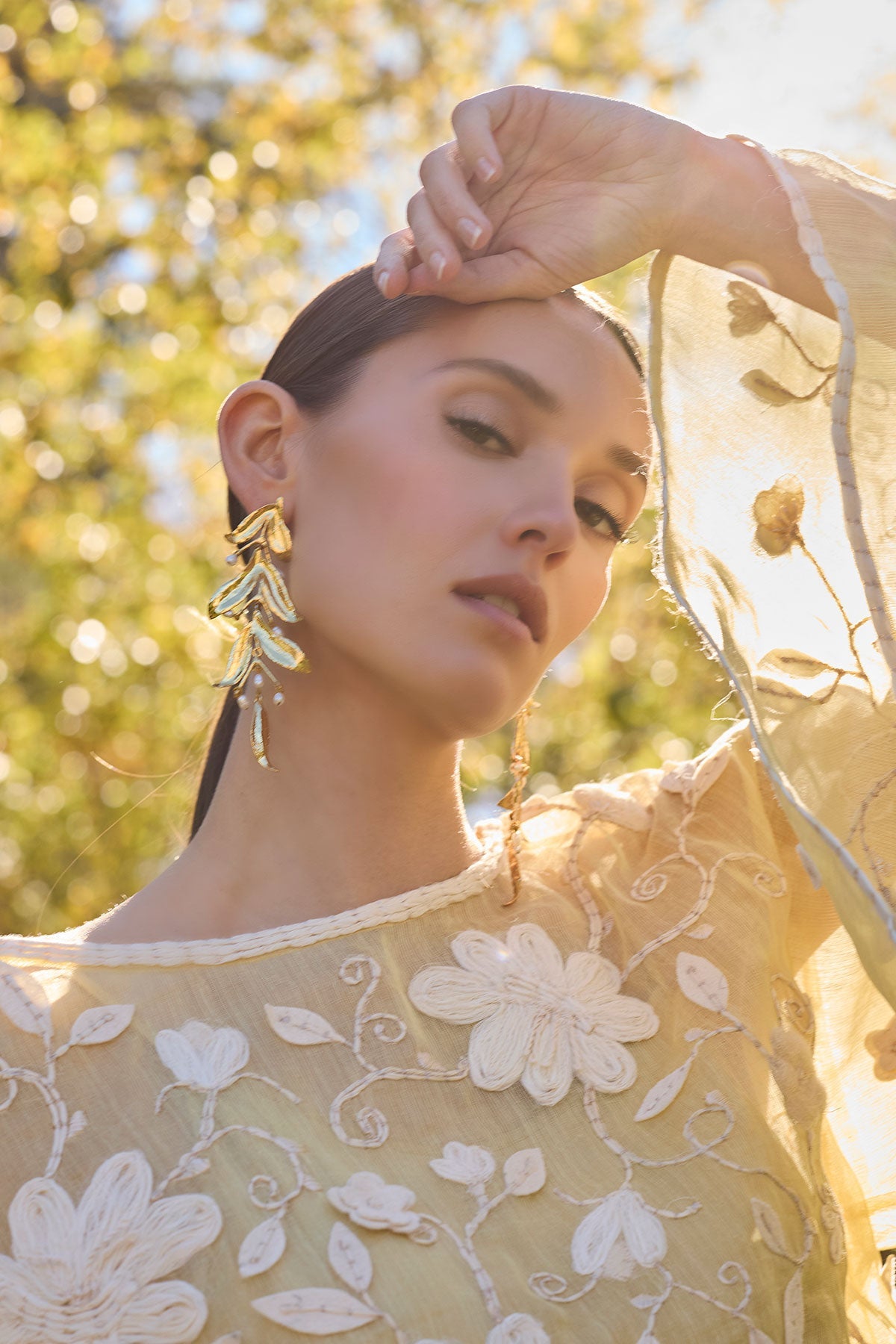 NATORI Couture Piña Embellished Top