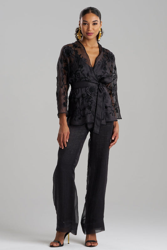 NATORI Couture Piña Belted Jacket