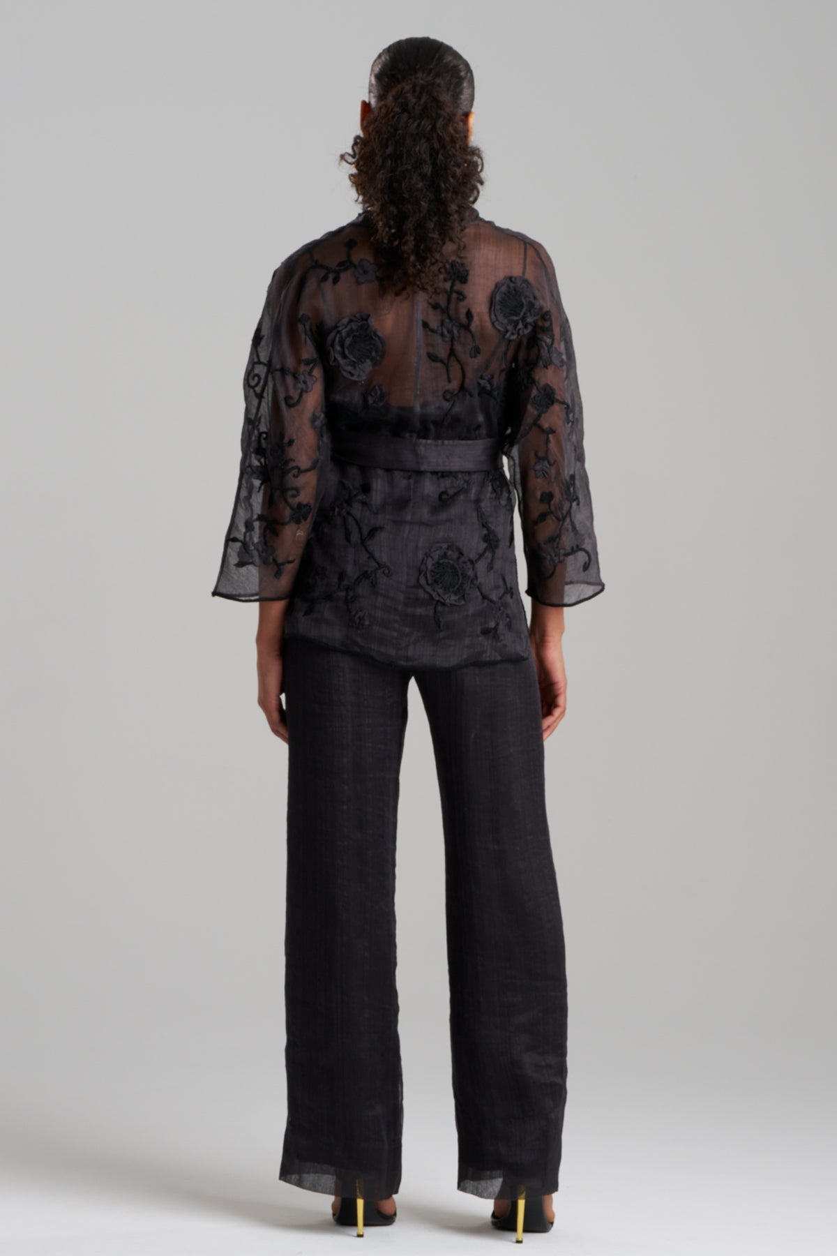 NATORI Couture Piña Belted Jacket