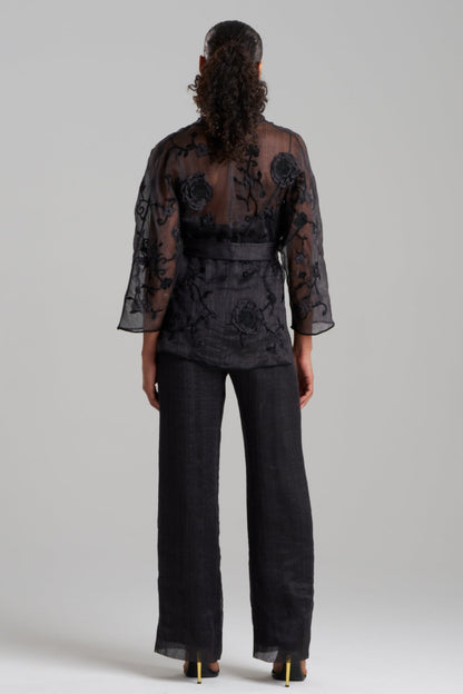 NATORI Couture Piña Belted Jacket