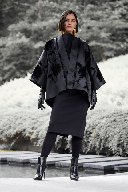 NATORI Couture Duchess Satin Coat