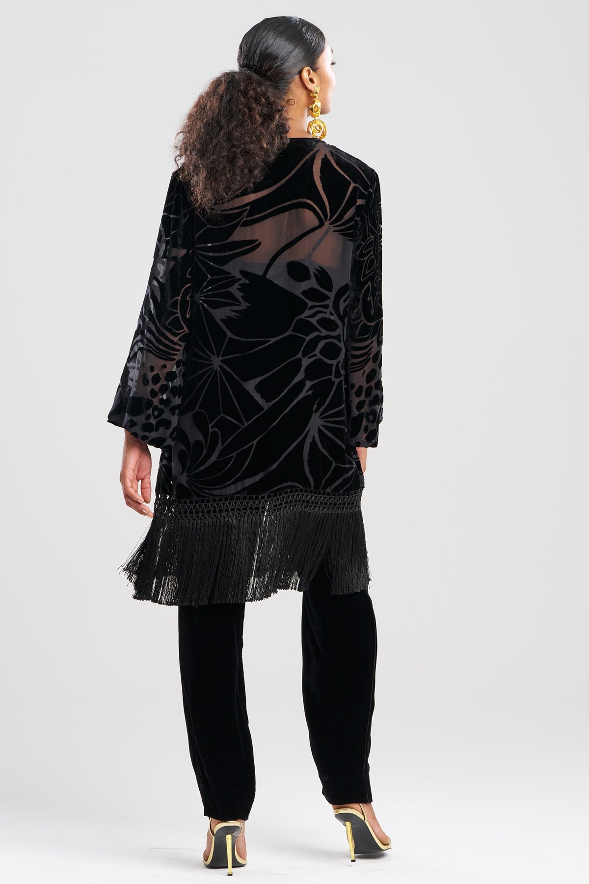NATORI Couture Burnout Velvet Tunic