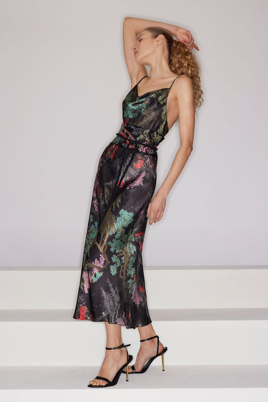 NATORI Nara Silk Slip Dress