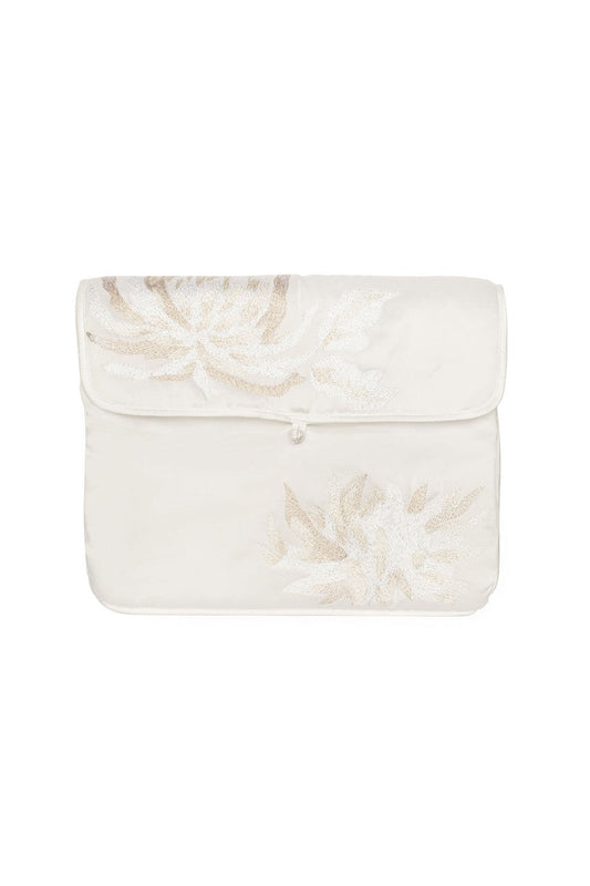 NATORI Buy Bridal Embroidery Lingerie Bag in Warm White Online