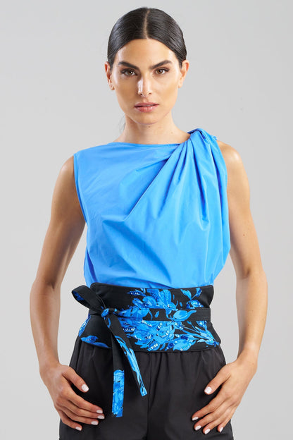 NATORI Buy Miyako Printed Cotton Chino Beaded Obi Belt online
