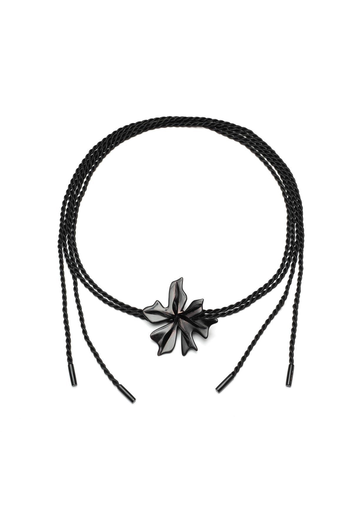 NATORI Buffalo Horn Floral Pendant Belt