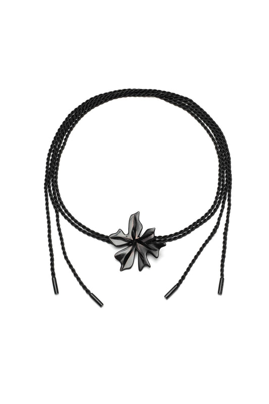 NATORI Buffalo Horn Floral Pendant Belt