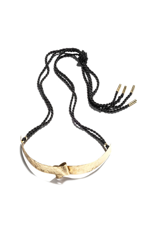 NATORI Sculptural Gold Plated Brass Rope Belt