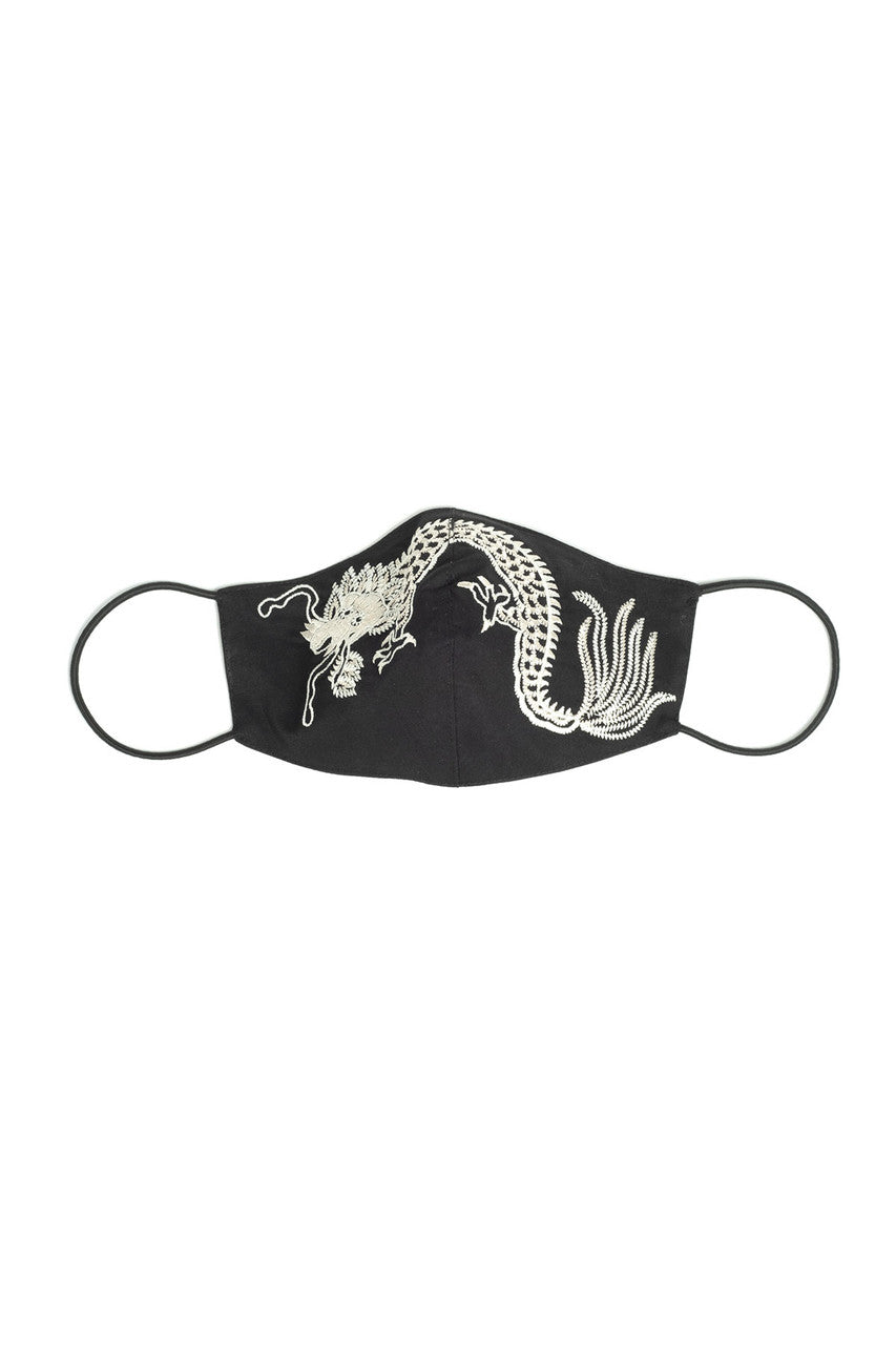 NATORI Buy Embroidered Dragon Face Mask in Black Online