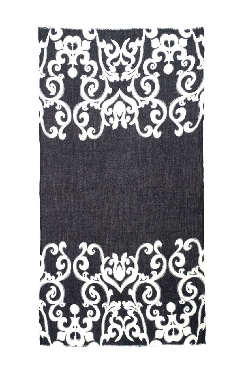 NATORI Buy Leticia Printed Scarf in Black Online