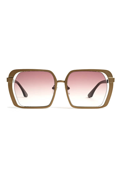 NATORI Kintsu Metal Rectangle Sunglasses