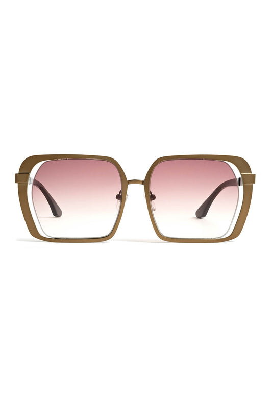 NATORI Kintsu Metal Rectangle Sunglasses