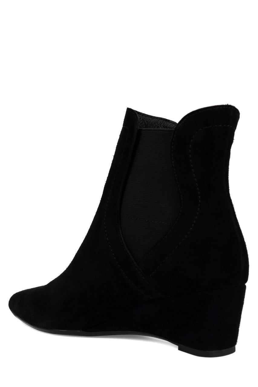 NATORI Buy Gaisha-Su Suede Wedge Bootie in Black Online