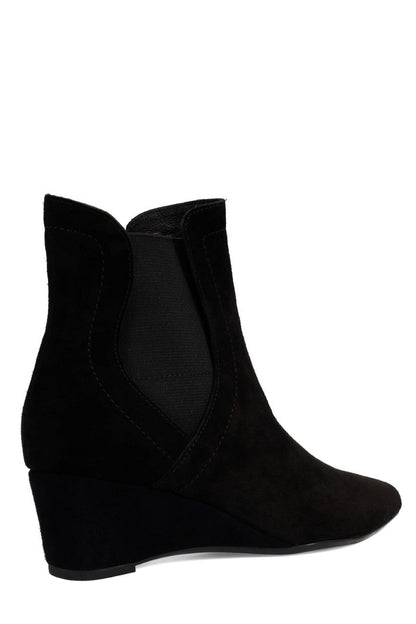 NATORI Buy Gaisha-Su Suede Wedge Bootie in Black Online