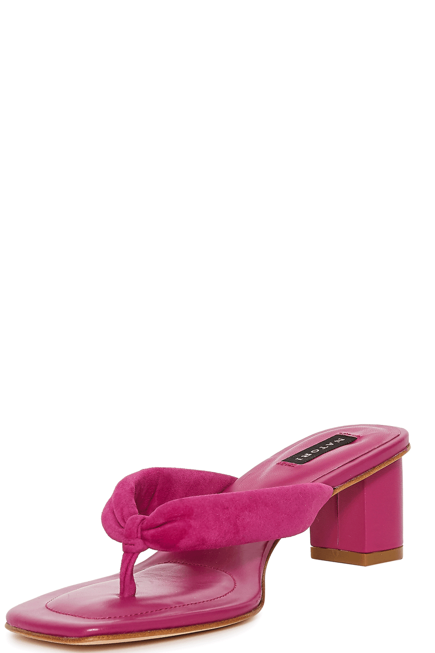 NATORI Buy Bay Suede Thong Sandal in Dragonfruit Online