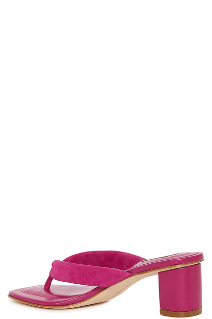 NATORI Buy Bay Suede Thong Sandal in Dragonfruit Online