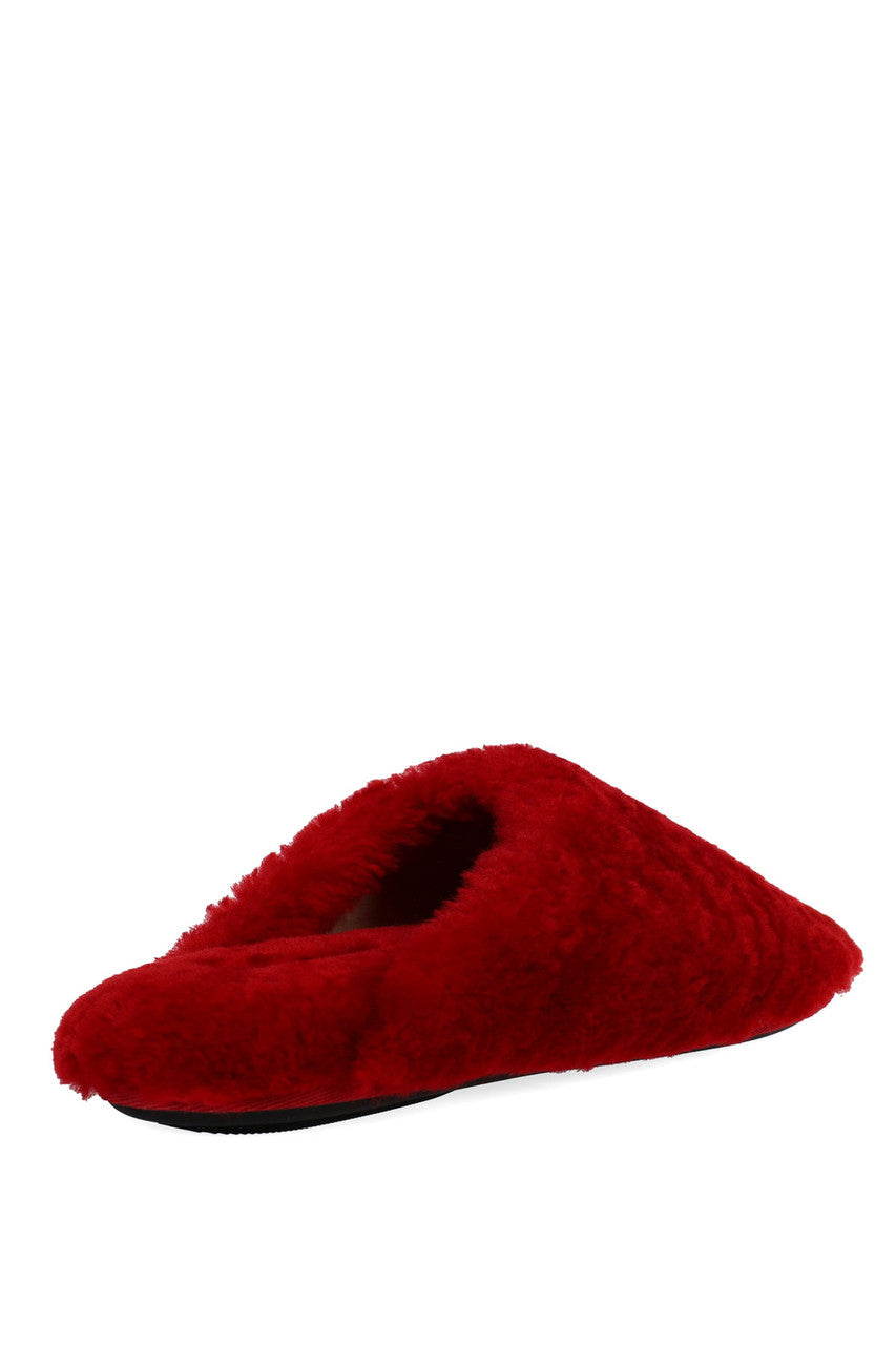 NATORI Buy Bliss Genuine Shearling Slide in Brocade Red Online