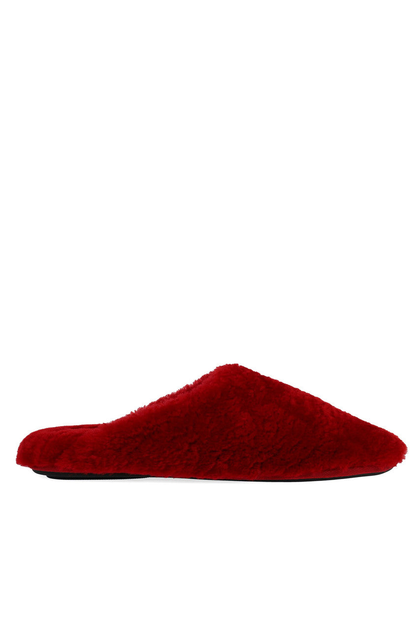 NATORI Buy Bliss Genuine Shearling Slide in Brocade Red Online