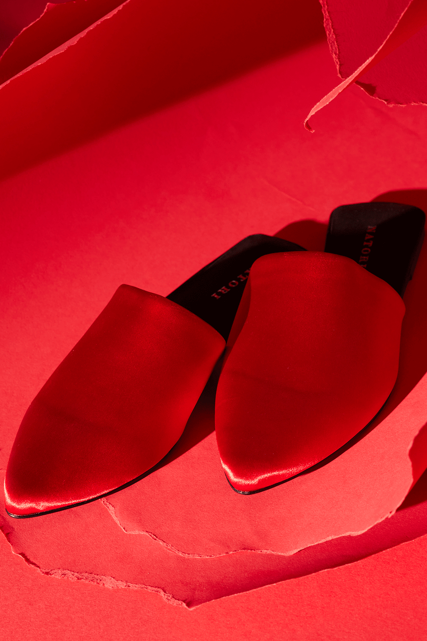 NATORI Buy Adore Satin Slide in Red Online