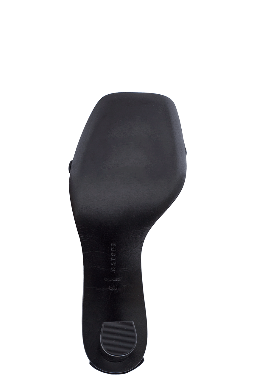 NATORI Buy Glow Suede Sandal in Black Suede Online