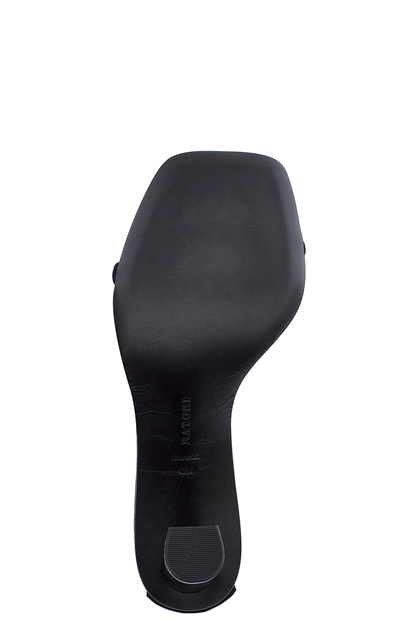 NATORI Buy Glow Suede Sandal in Black Suede Online