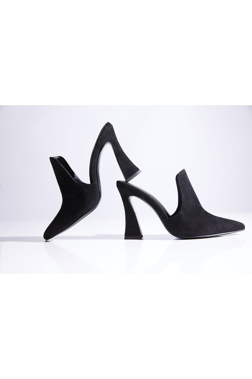 NATORI Buy Minh Suede Heel Mule in Black Online