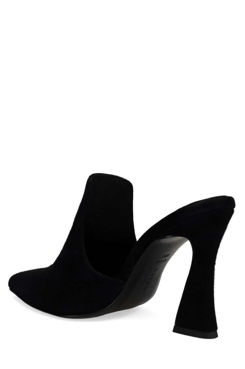 NATORI Buy Minh Suede Heel Mule in Black Online
