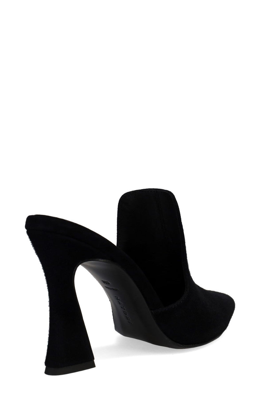 NATORI Buy Minh Suede Heel Mule in Black Online