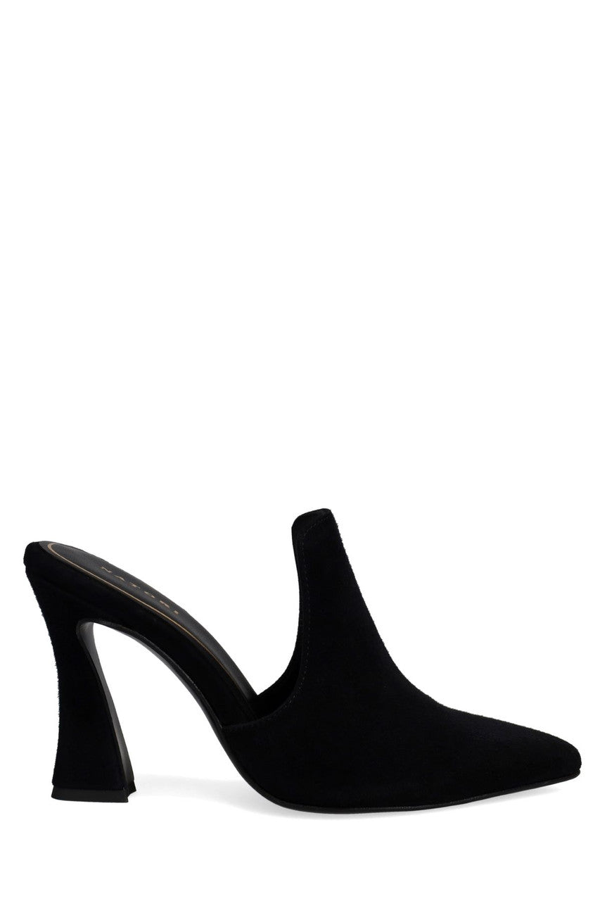 NATORI Buy Minh Suede Heel Mule in Black Online